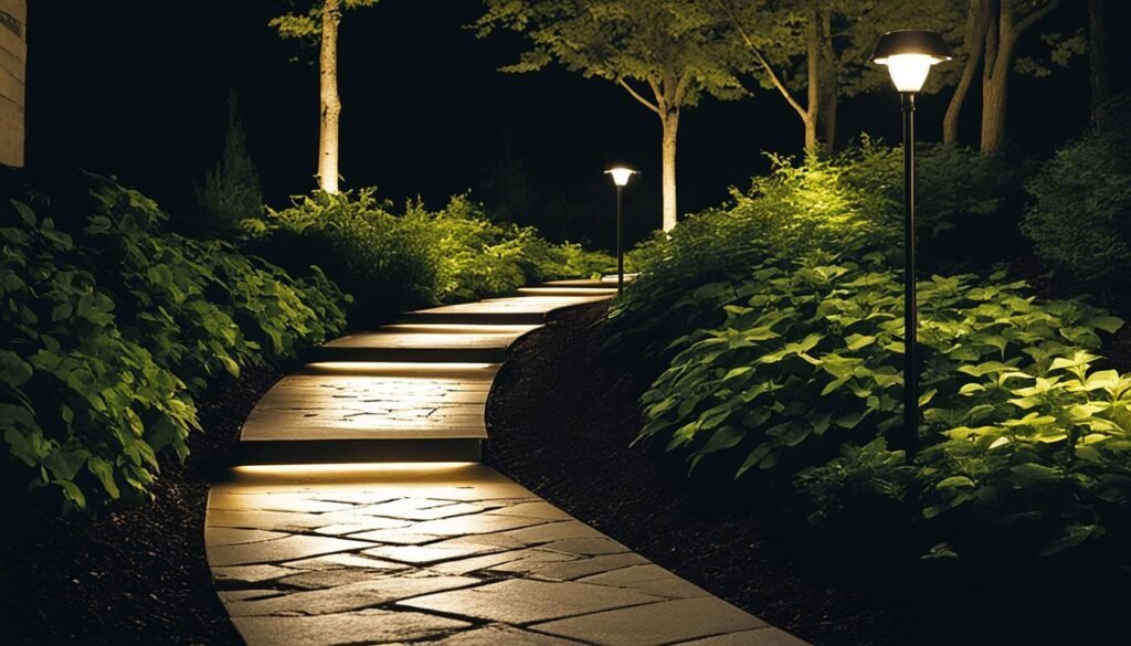 well-lit walkway